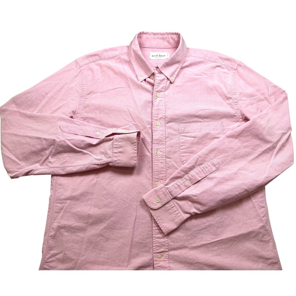 DUCK HEAD Pink Cotton Long Sleeve Button Down Shirt Men's Size Large